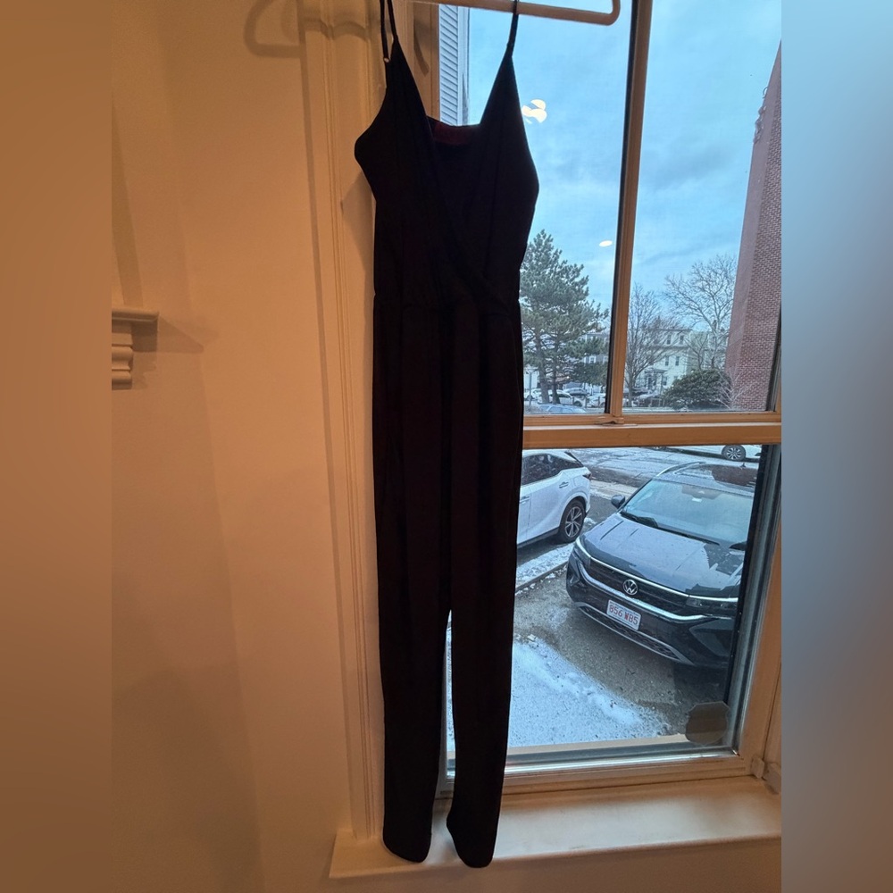 Boohoo Black Adjustable Jumpsuit